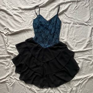 vintage tiered lace dress